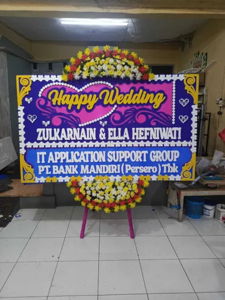Papan Bunga Paket Pernikahan Cibinong